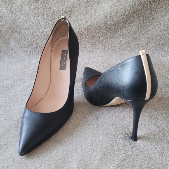 SJP by Sarah Jessica Parker Shoes - SJP by Sarah Jessica Parker black leather heels size 40
